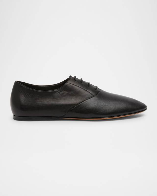 Awar Leather Lace-Up Loafers